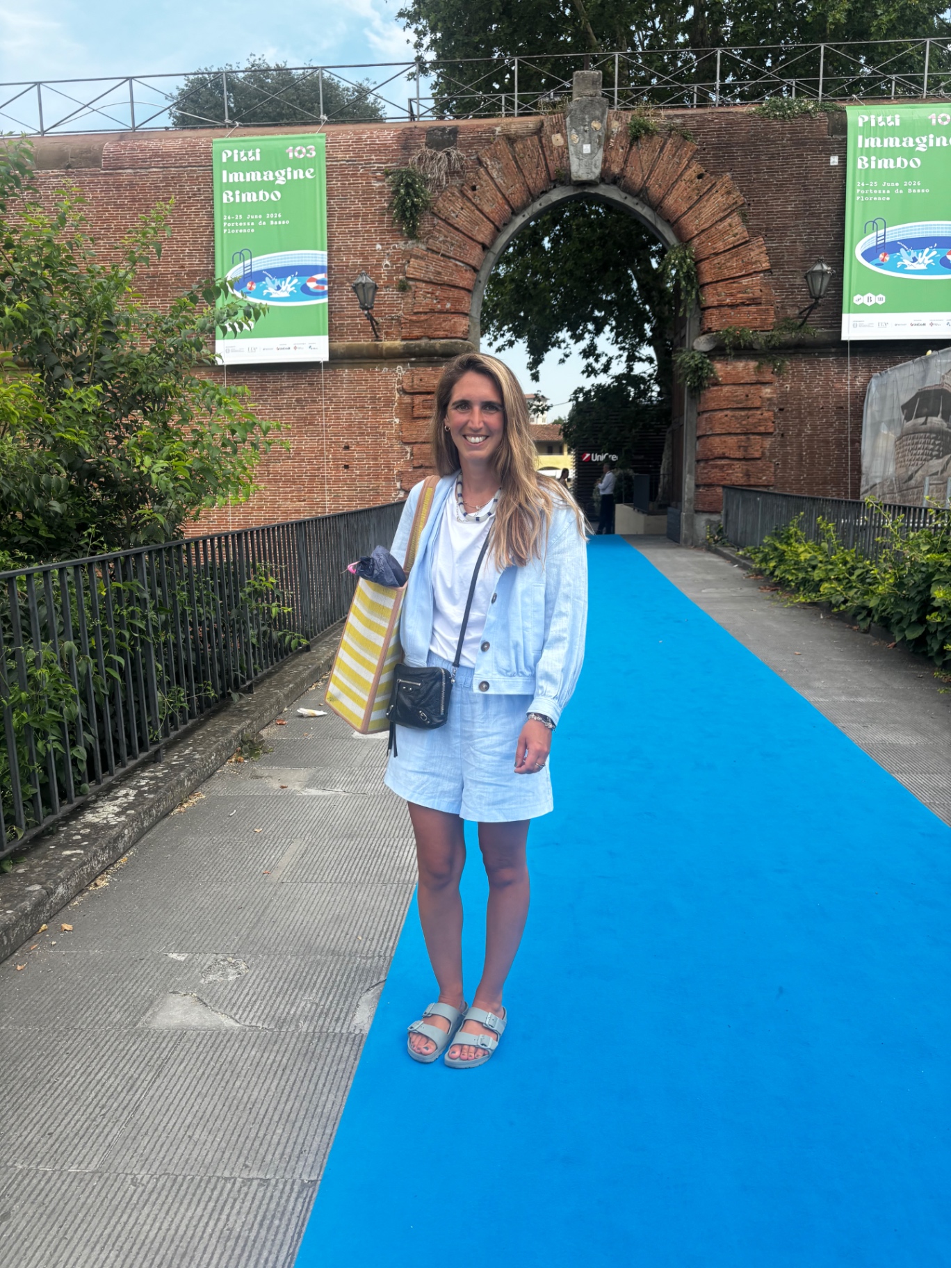 Erica Loi, brand partnerships advisor, at the Pitti Immagine Bimbo children's fashion trade fair in Florence